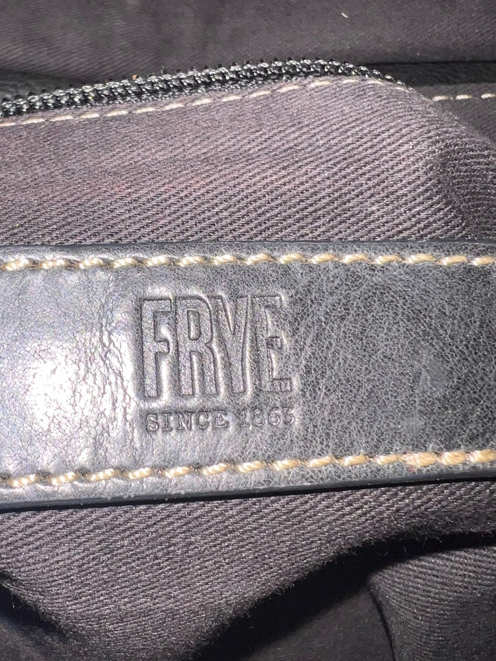 Frye Black Leather Crossbody Brass -Tone Hardware - Picture 7 of 11